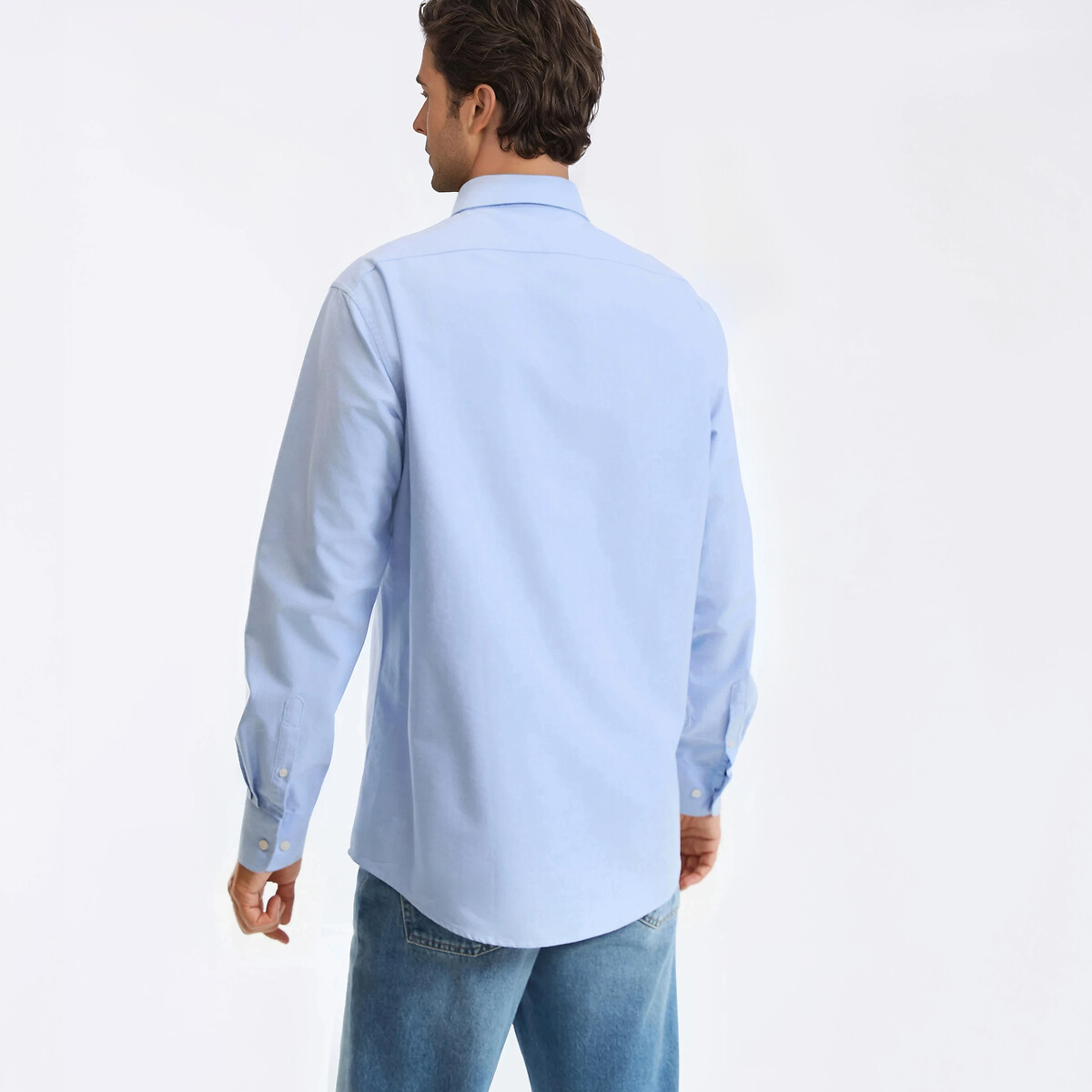 Oxfordhemd mit Button-Down-Kragen, Regular-Fit marine, LA REDOUTE COLLECTIONS