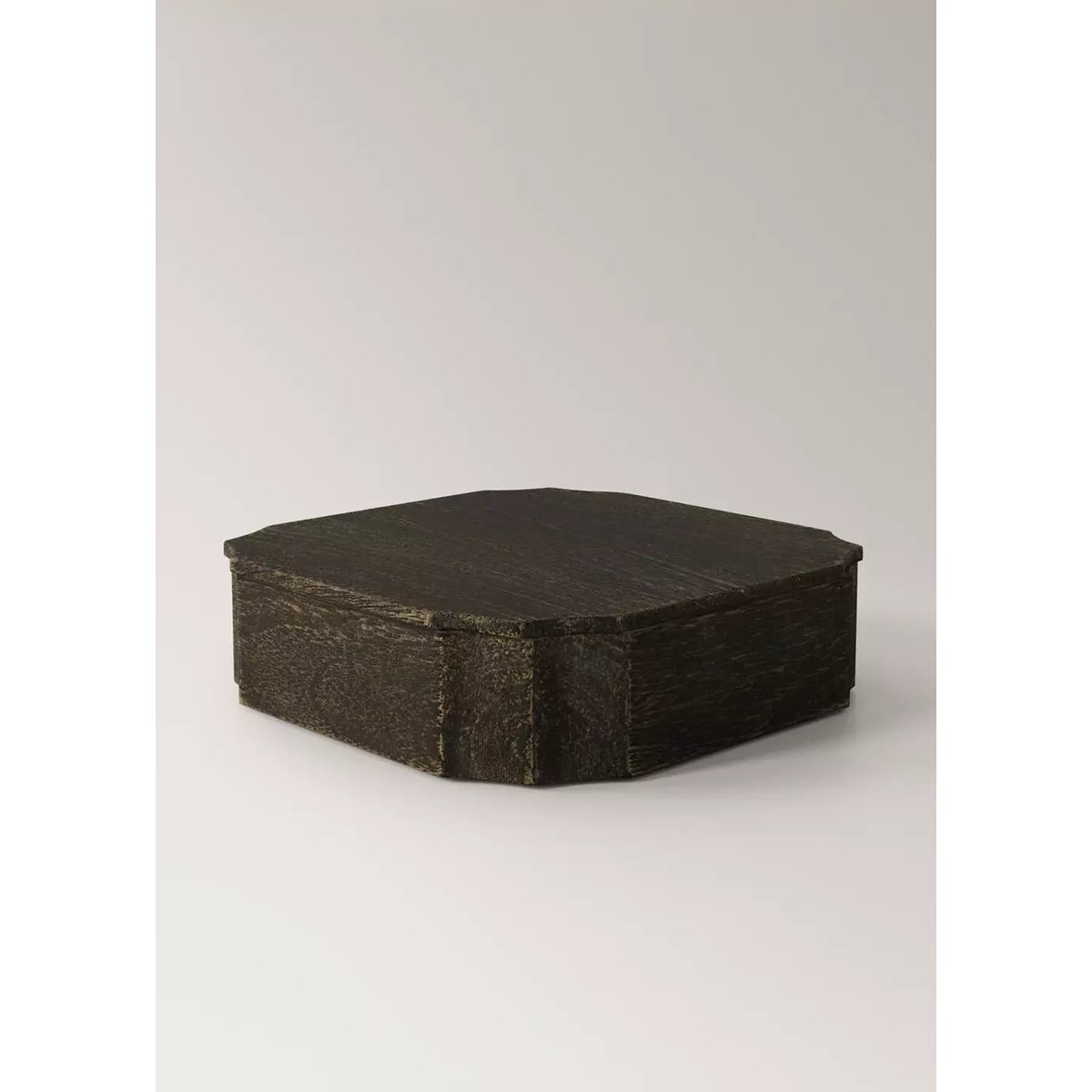 Petite boîte carrée en bois marron, MANGO HOME