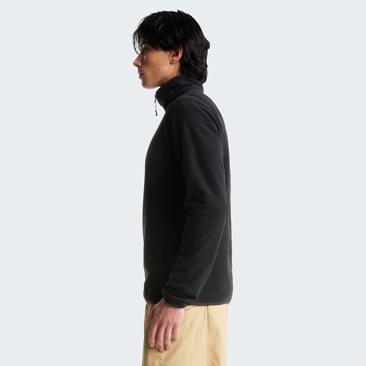 Sweat polaire, demi zippé, col montant, Glacier noir, THE NORTH FACE