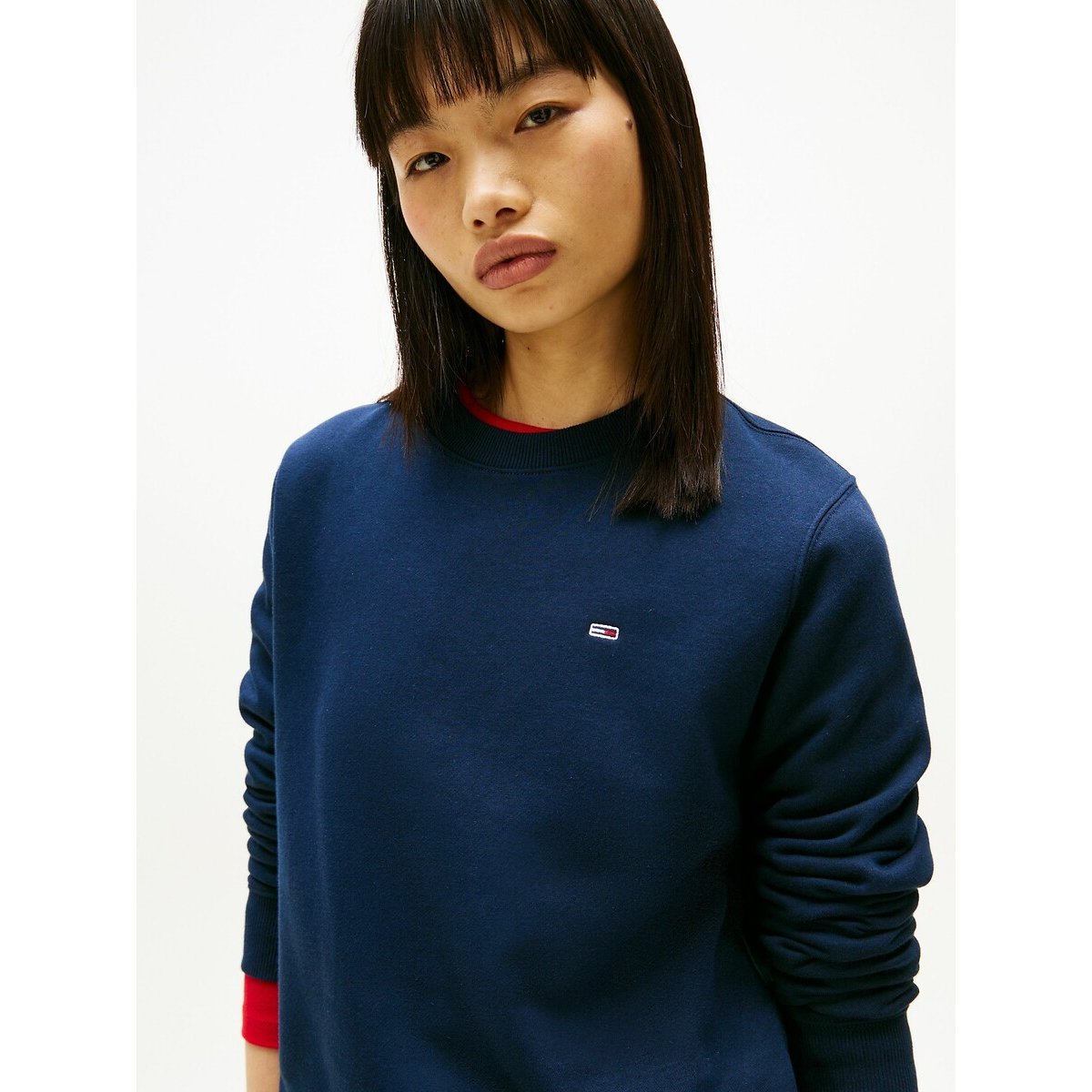 Sweat de gola redonda, mangas compridas marinho, TOMMY JEANS