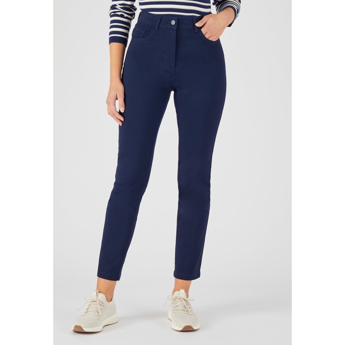 Pantalon 7/8ème slim Perfect Fit bleu marine, DAMART