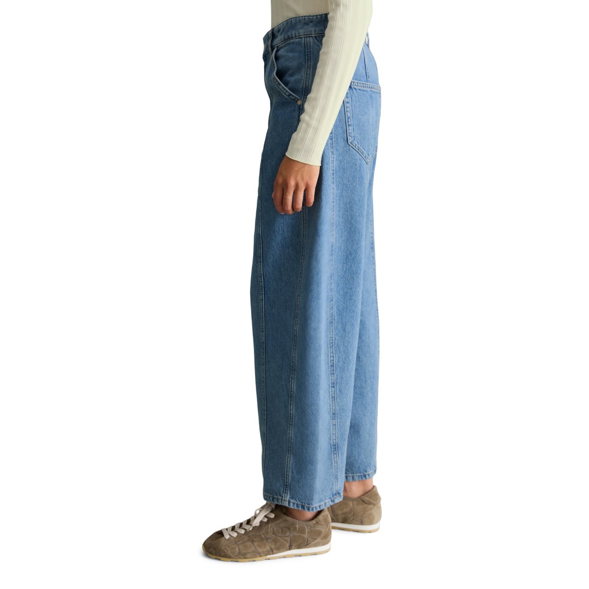 Jean modèle Enni à coupe large en denim rigide bleu, MARC O’POLO DENIM