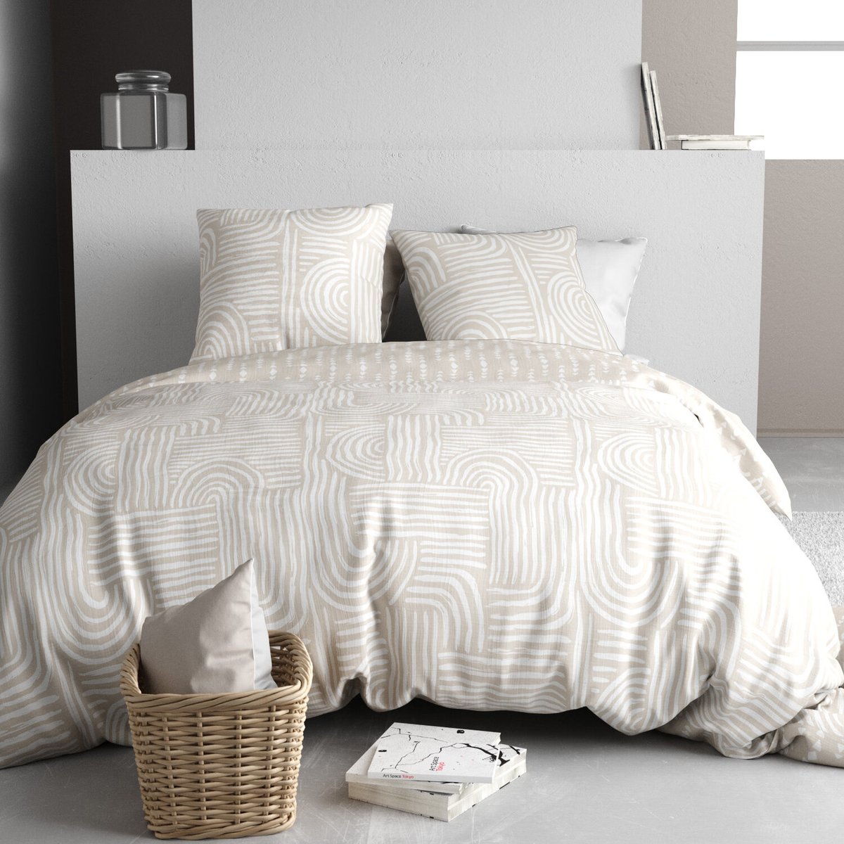 Parure housse de couette avec taie(s) en coton imprimée, Fado imprime, C DESIGN HOME TEXTILE