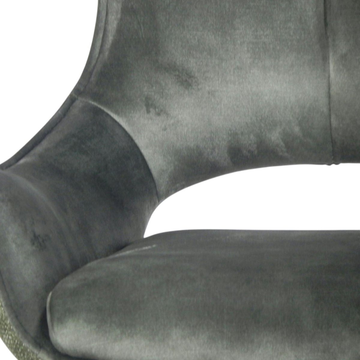 Chaise pivotante verte bi-matière, dossier en T (lot de 2) LOMBARDIE vert, PIER IMPORT
