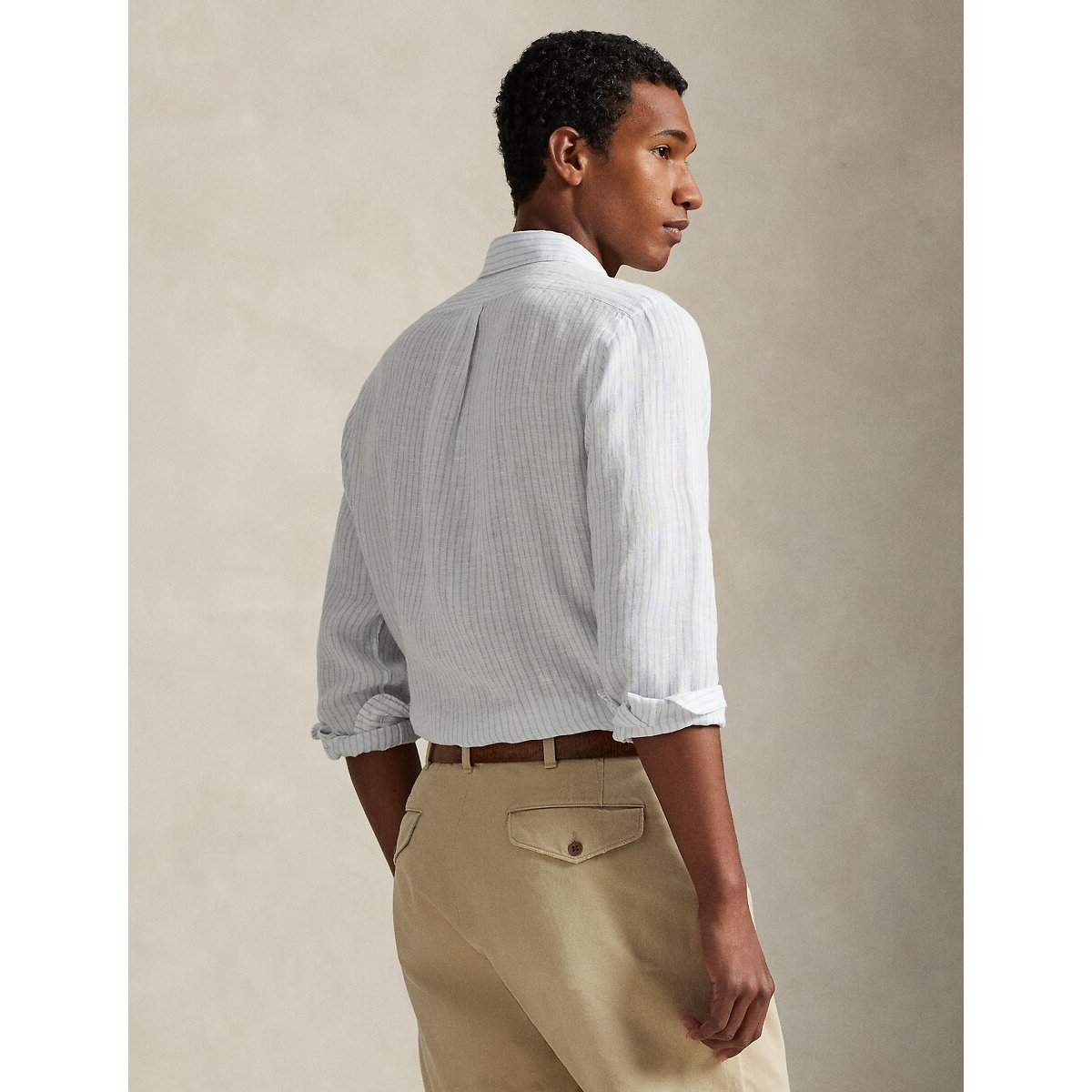 Linen Shirt white/blue, POLO RALPH LAUREN