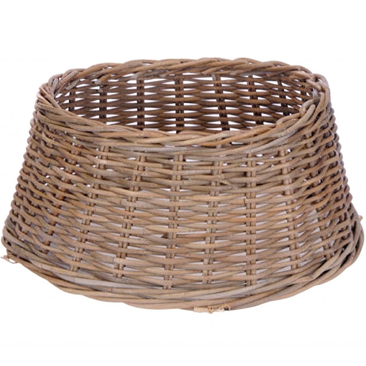 Couvre-pied de sapin de Noël en kubu tressé 59x59x26cm bois, WADIGA