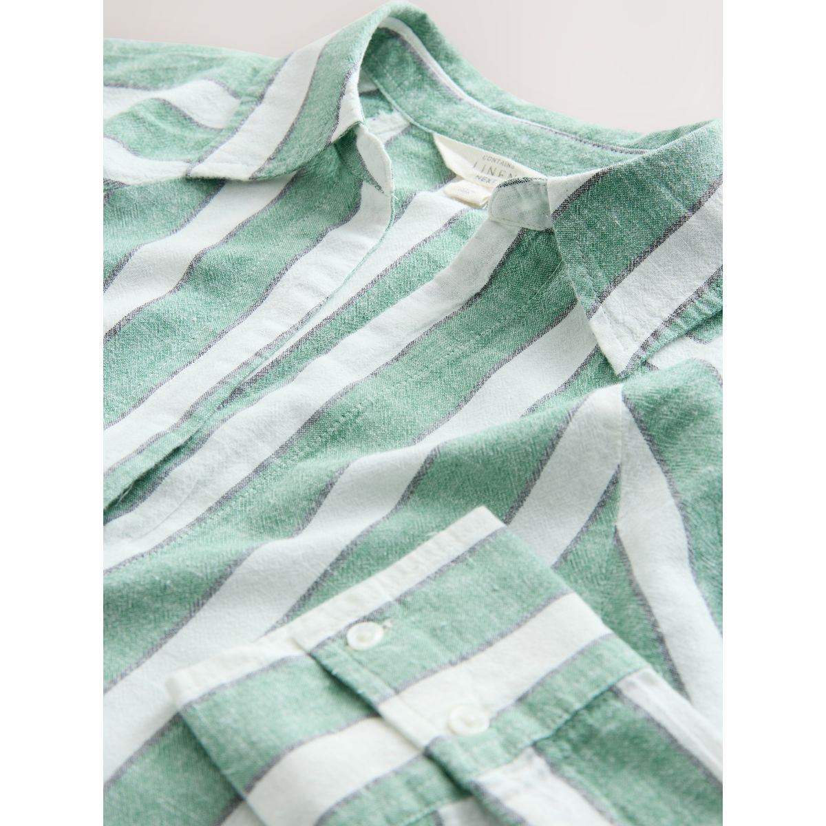 Chemise d’été en mélangé vert/blanc, NEXT