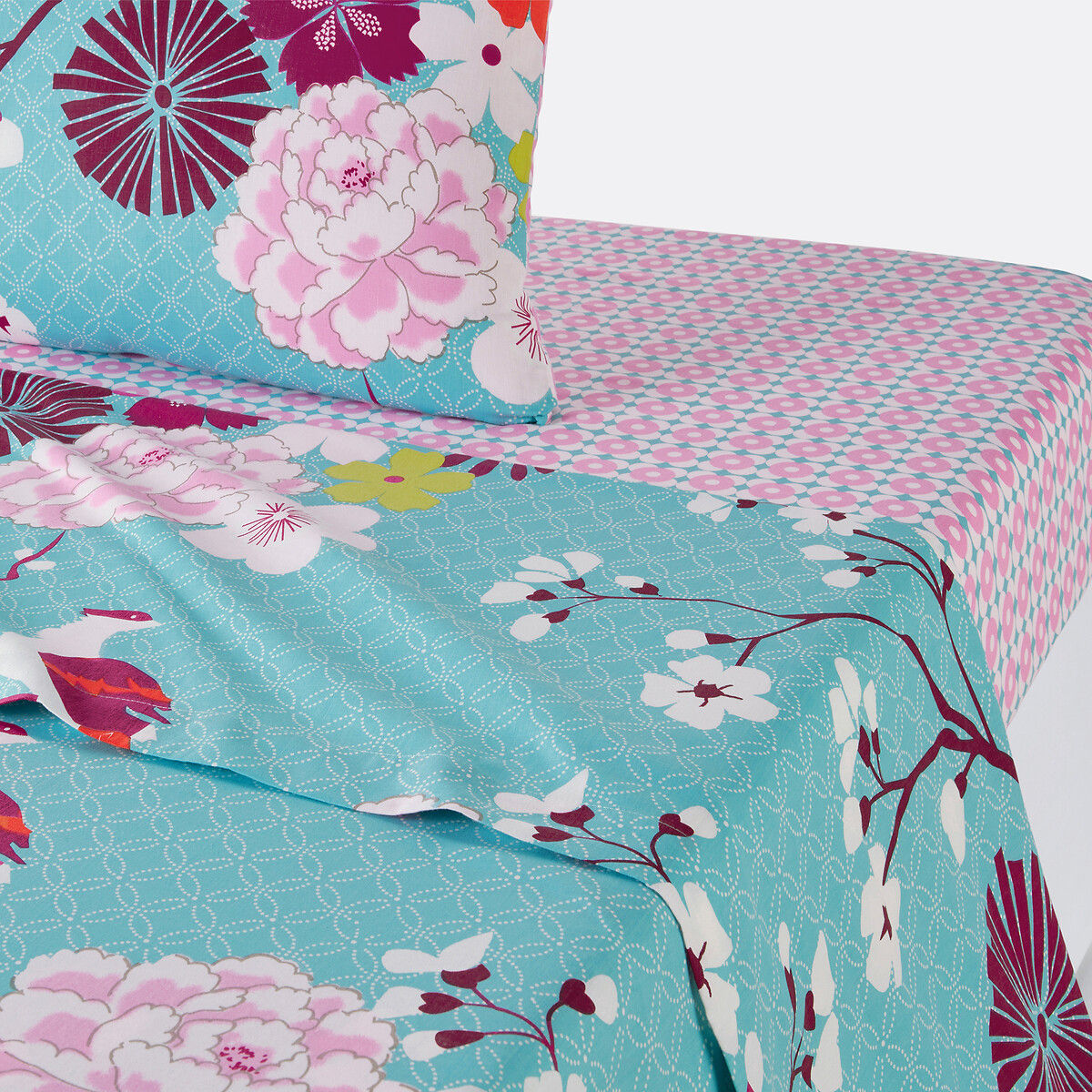 Drap coton, Miss China bleu, LA REDOUTE INTERIEURS