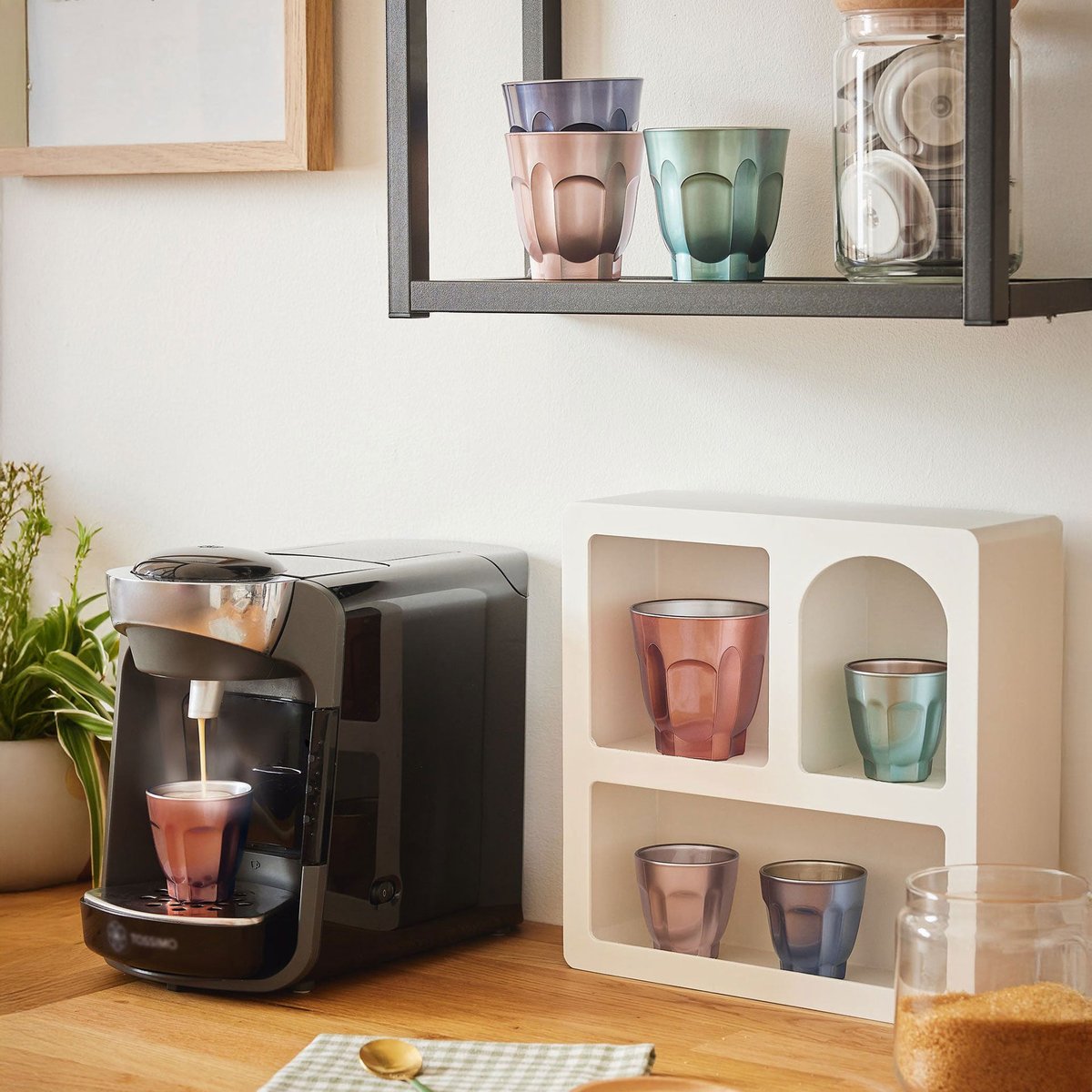 6 tasses en verre 9 cl Terracotta -FLASHY marron, LUMINARC