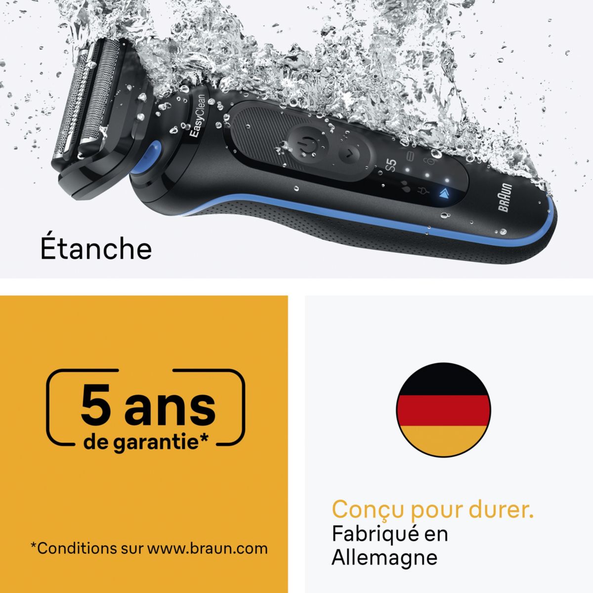 Rasoir électrique Series 5 52-B1000s couleur unique, BRAUN