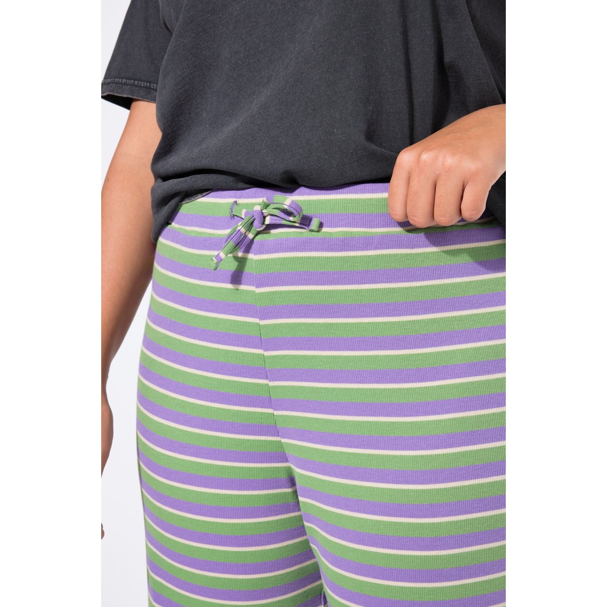 Pantalon en jersey à rayures violet, STUDIO UNTOLD