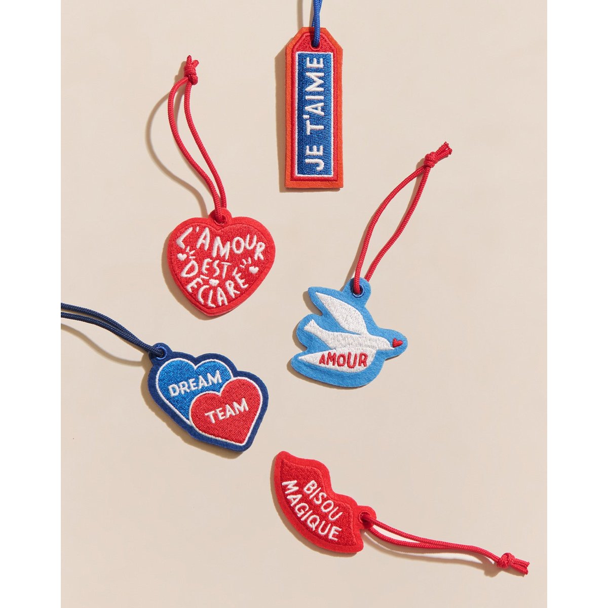 Porte-clés Amour, ICONIQUES bleu - bleu - bleu, EMOI EMOI