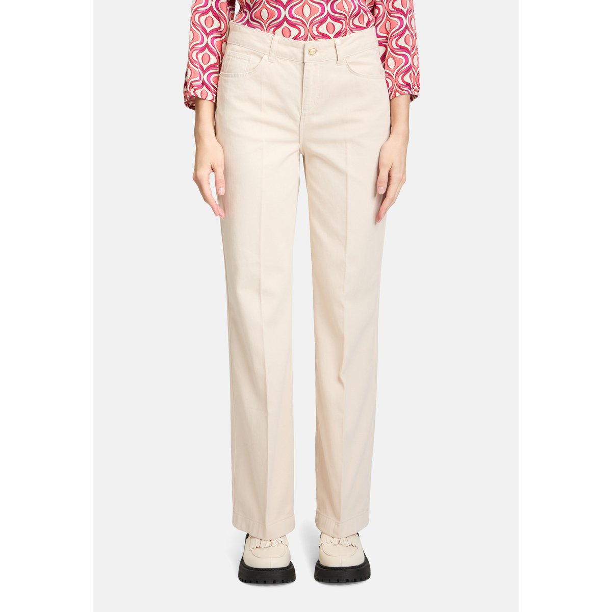 Pantalon casual à plis repassés eggnog, CARTOON