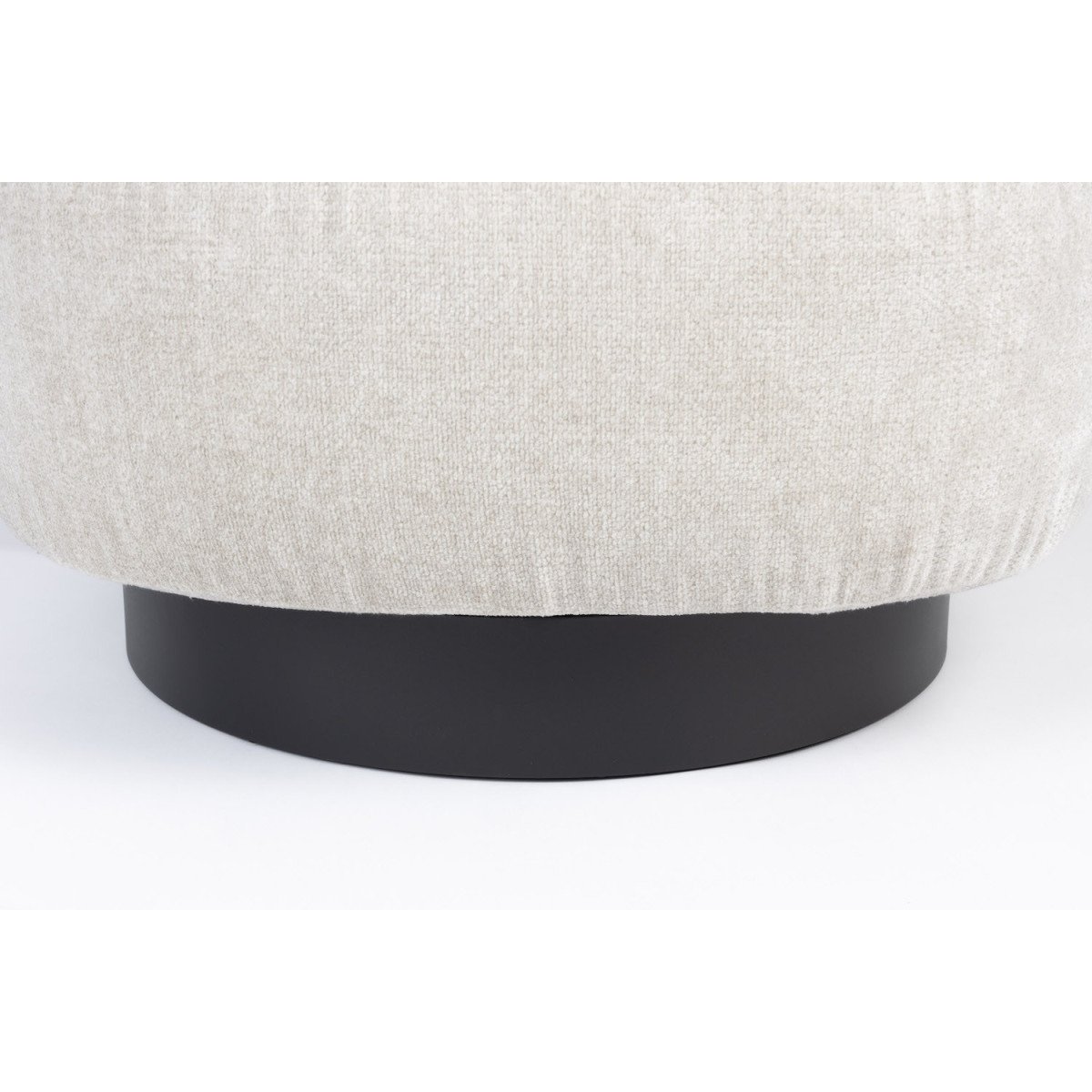 Fauteuil pivotant en tissu doux - EDEN beige, ZUIVER