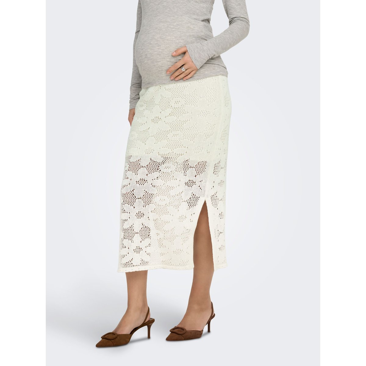 Jupe En Maille cloud dancer, ONLY