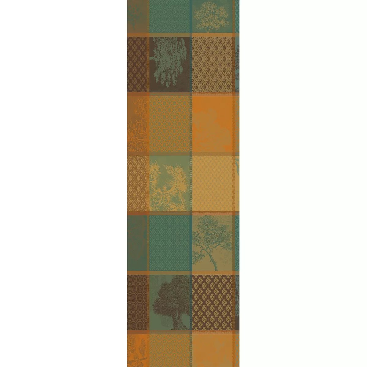 Chemin de table pur coton MILLE TREES foret, GARNIER THIEBAUT
