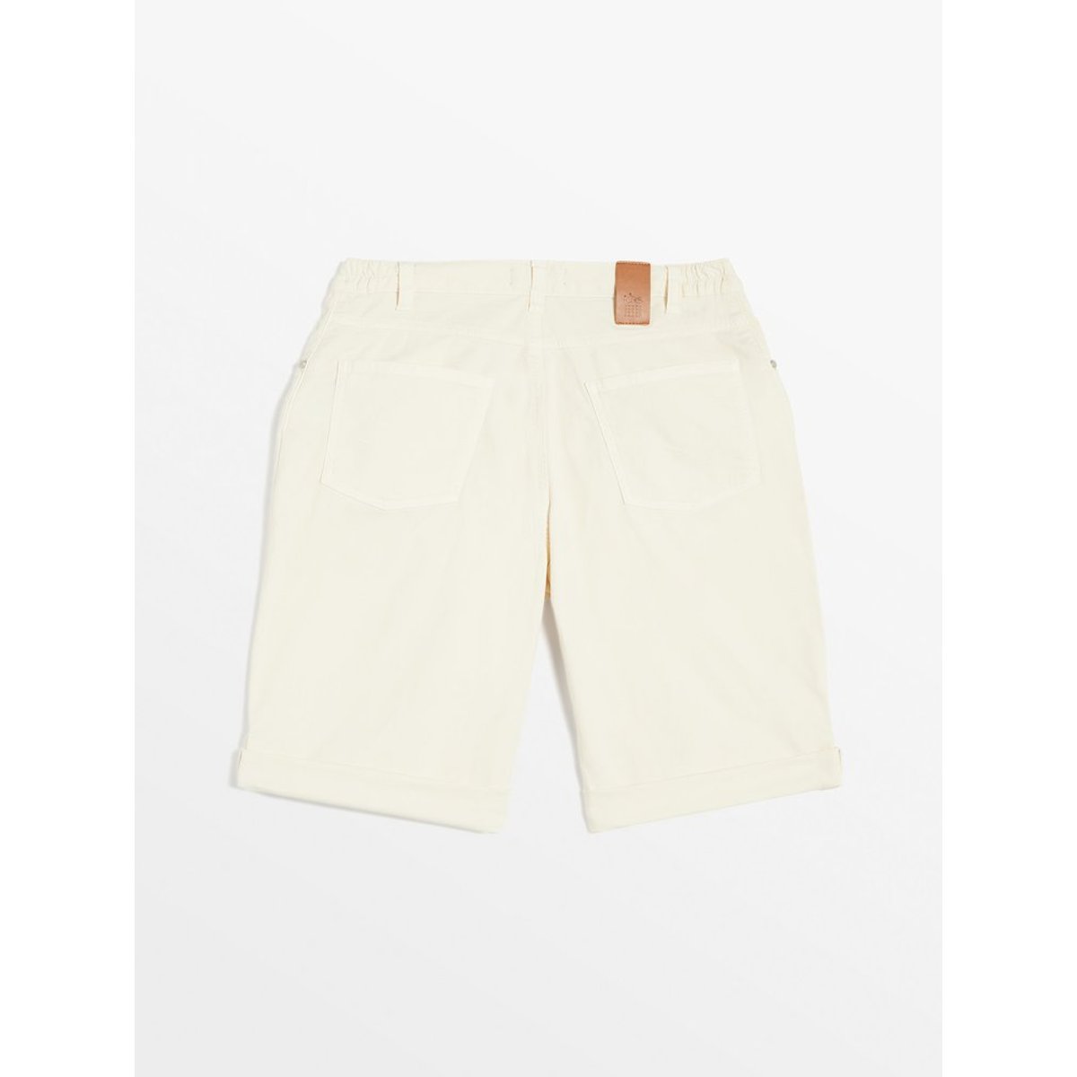 Bermuda ceinture semi-élastiquée avec passants GEMMEMID39103 greige, TBS