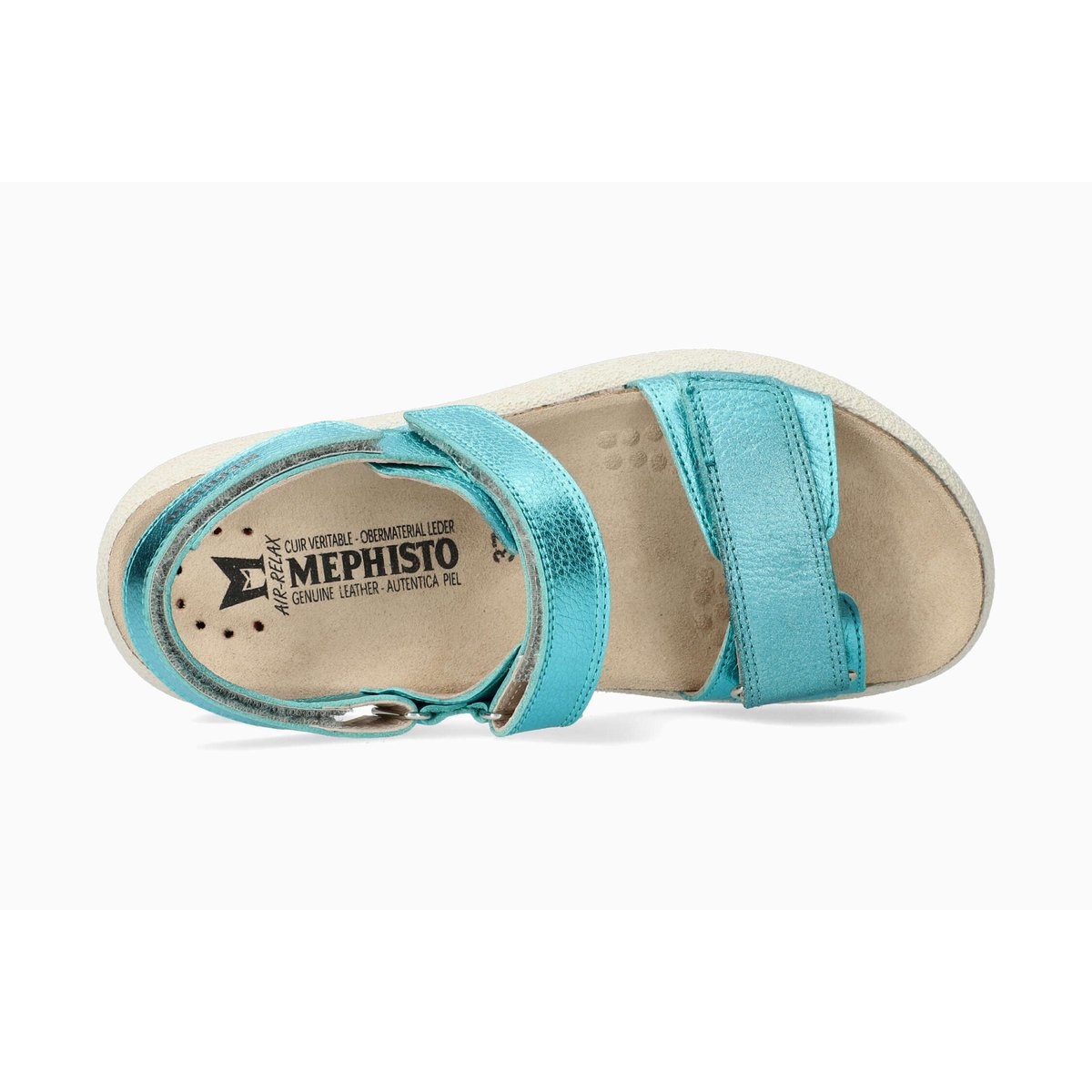 Sandales en cuir GILL turquoise 5147, MEPHISTO