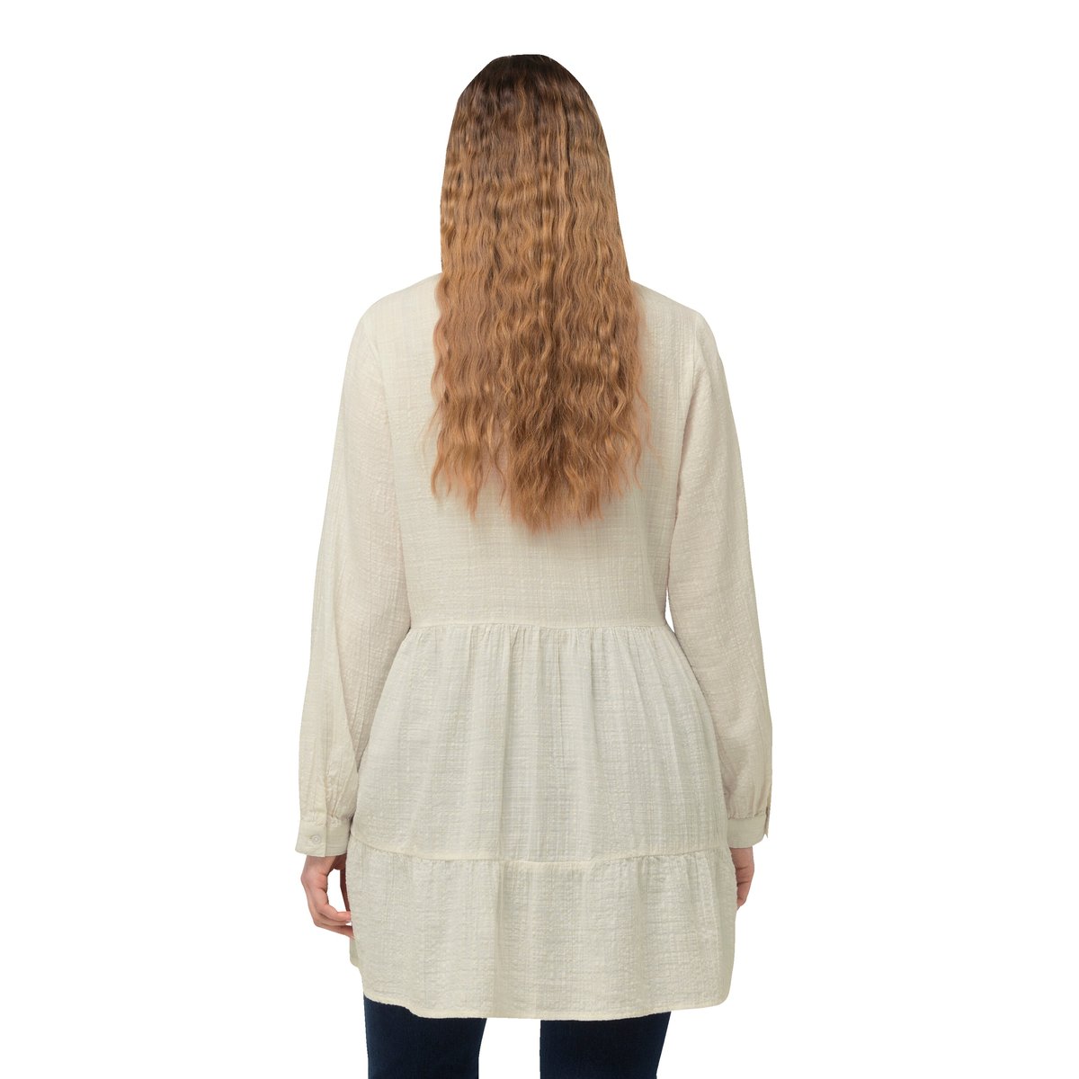 Tunique avec dentelle blanc neige, ULLA POPKEN
