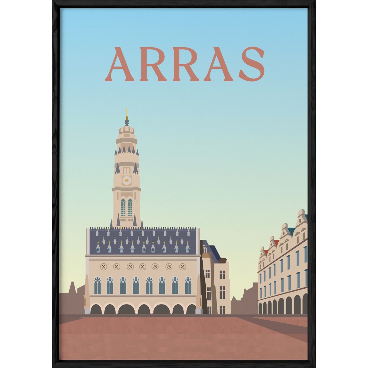 Affiche ville Arras blanc, L'AFFICHERIE