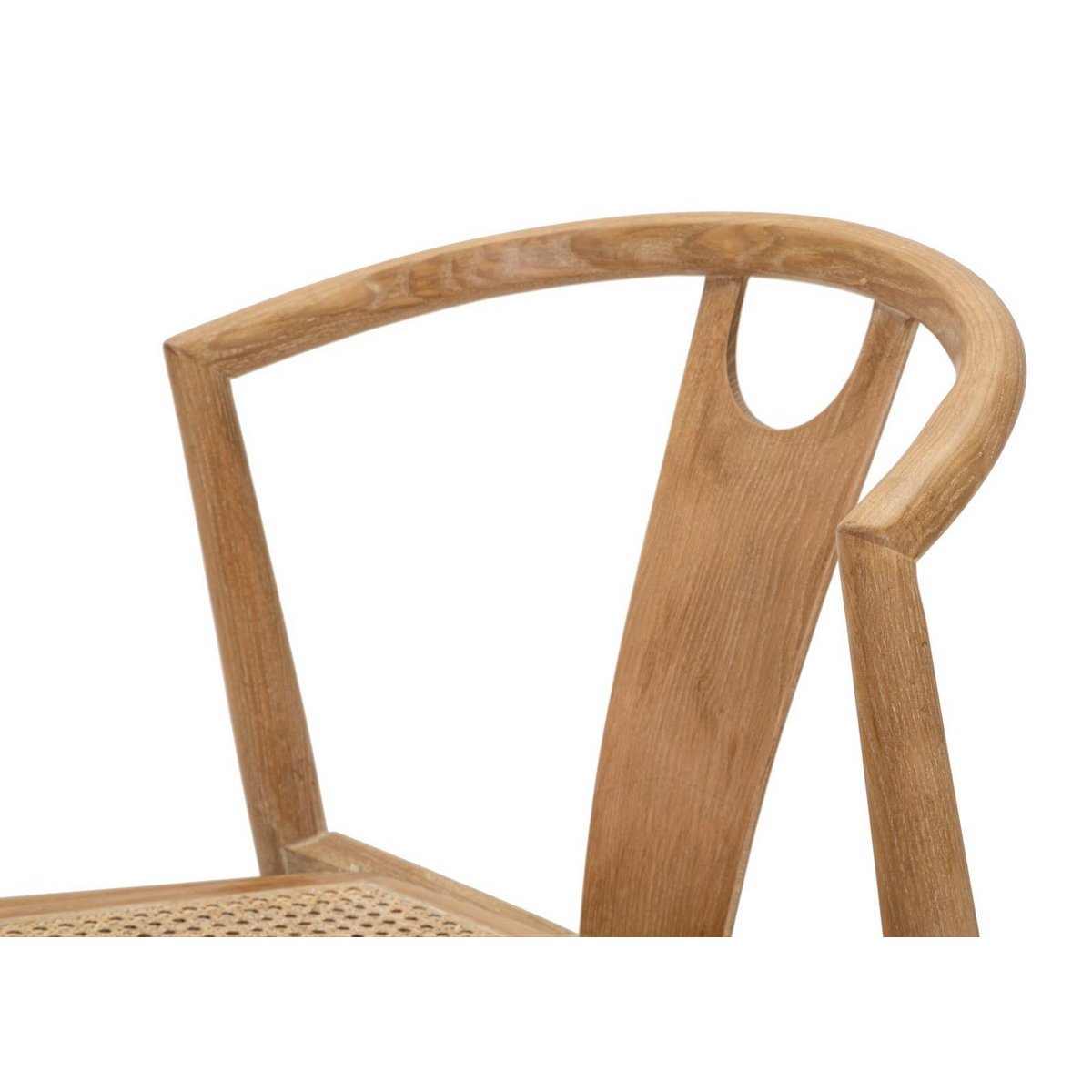 Lot de 2 chaises en bois et cannage - BOHO bois clair, MATHI DESIGN