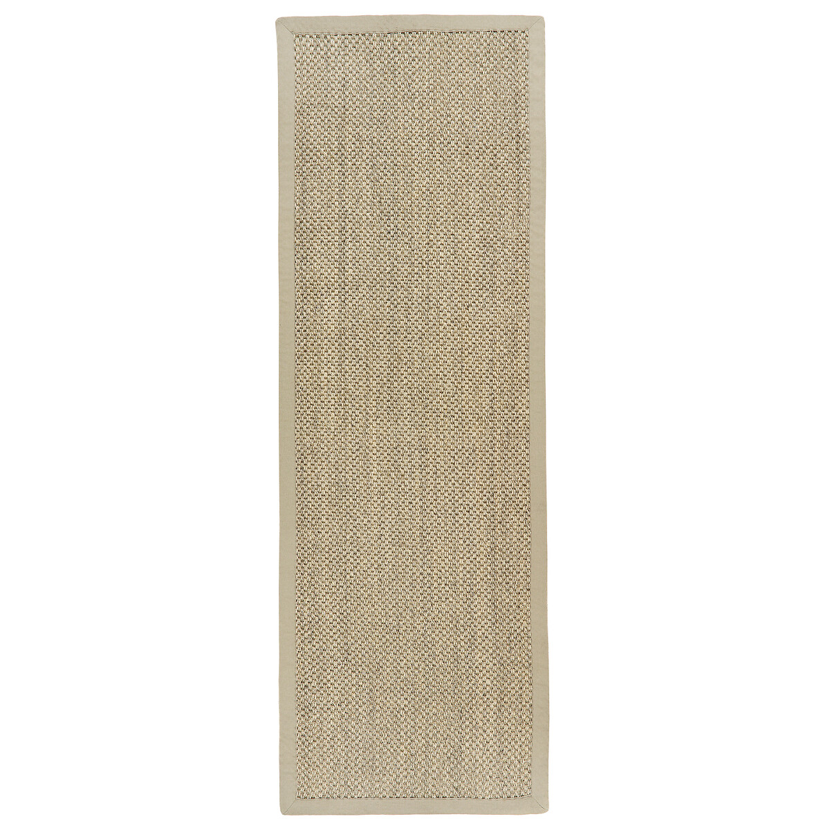 Herringbone Border Sisal Runner Rug beige, SO'HOME
