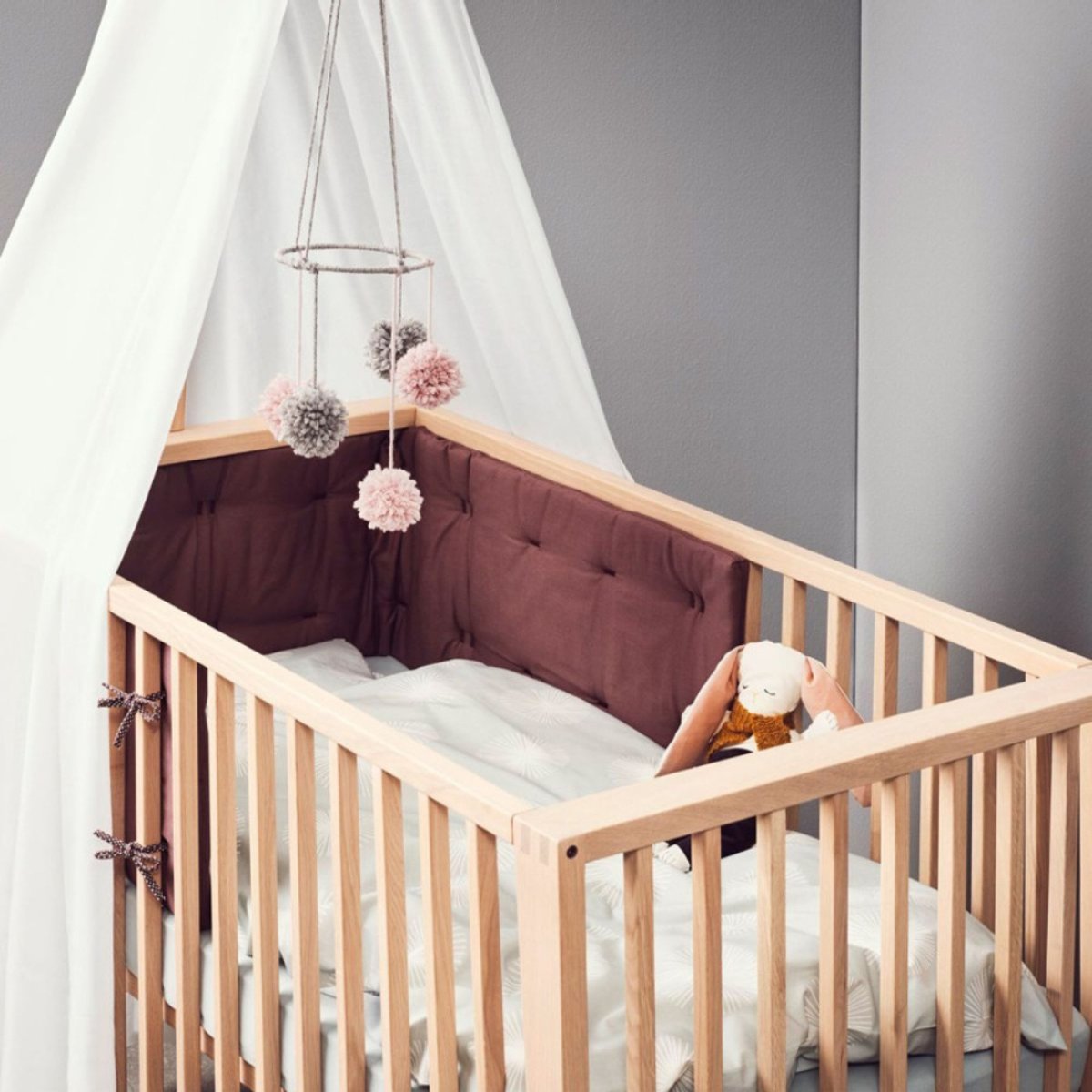 Voile de lit bébé Linea/Luna blanc, LEANDER