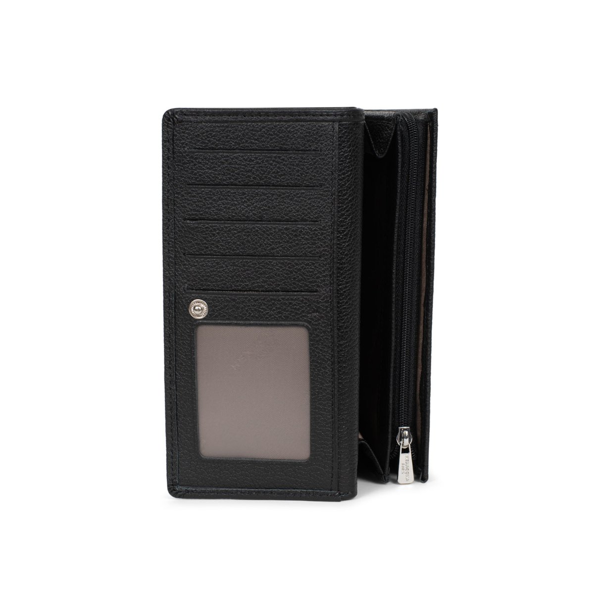 Portefeuille long  MIRABELLE noir, HEXAGONA