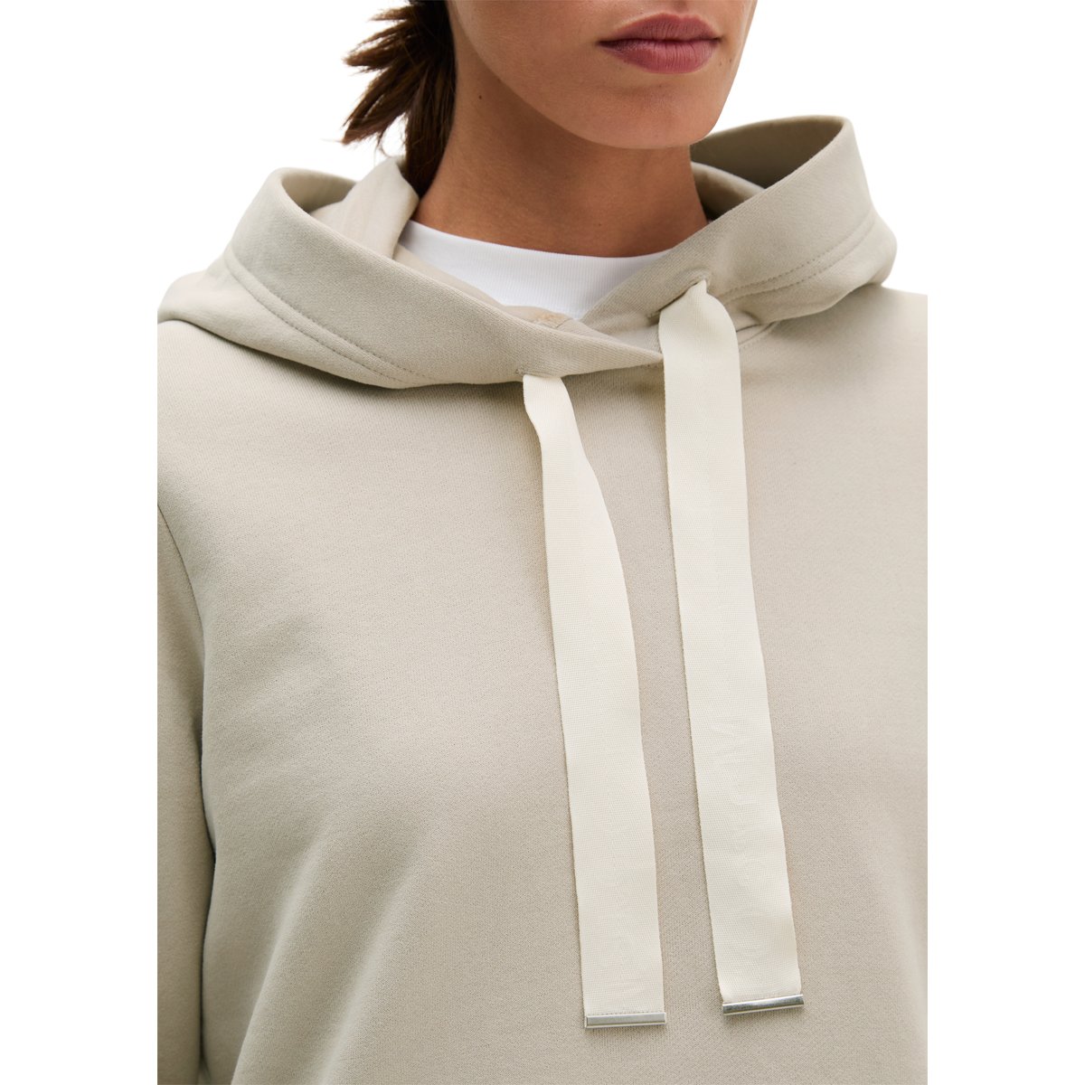 Sweat à capuche ample avec surface peignée gris, MARC O'POLO