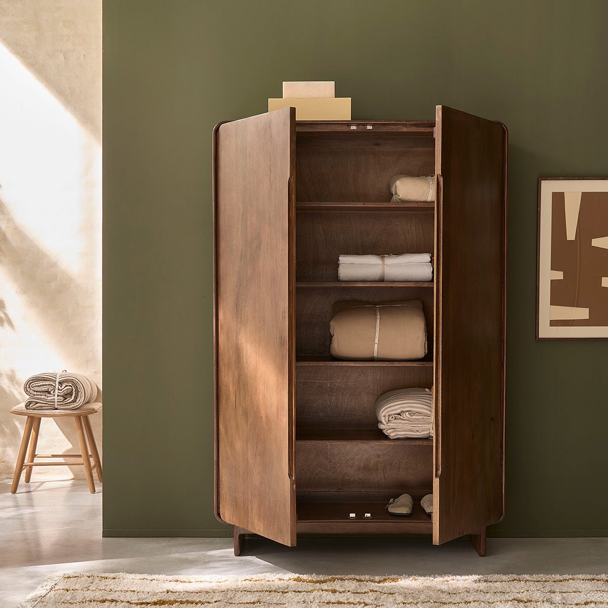 Armoire en manguier massif SOFIA couleur unique, BERAH GETAH