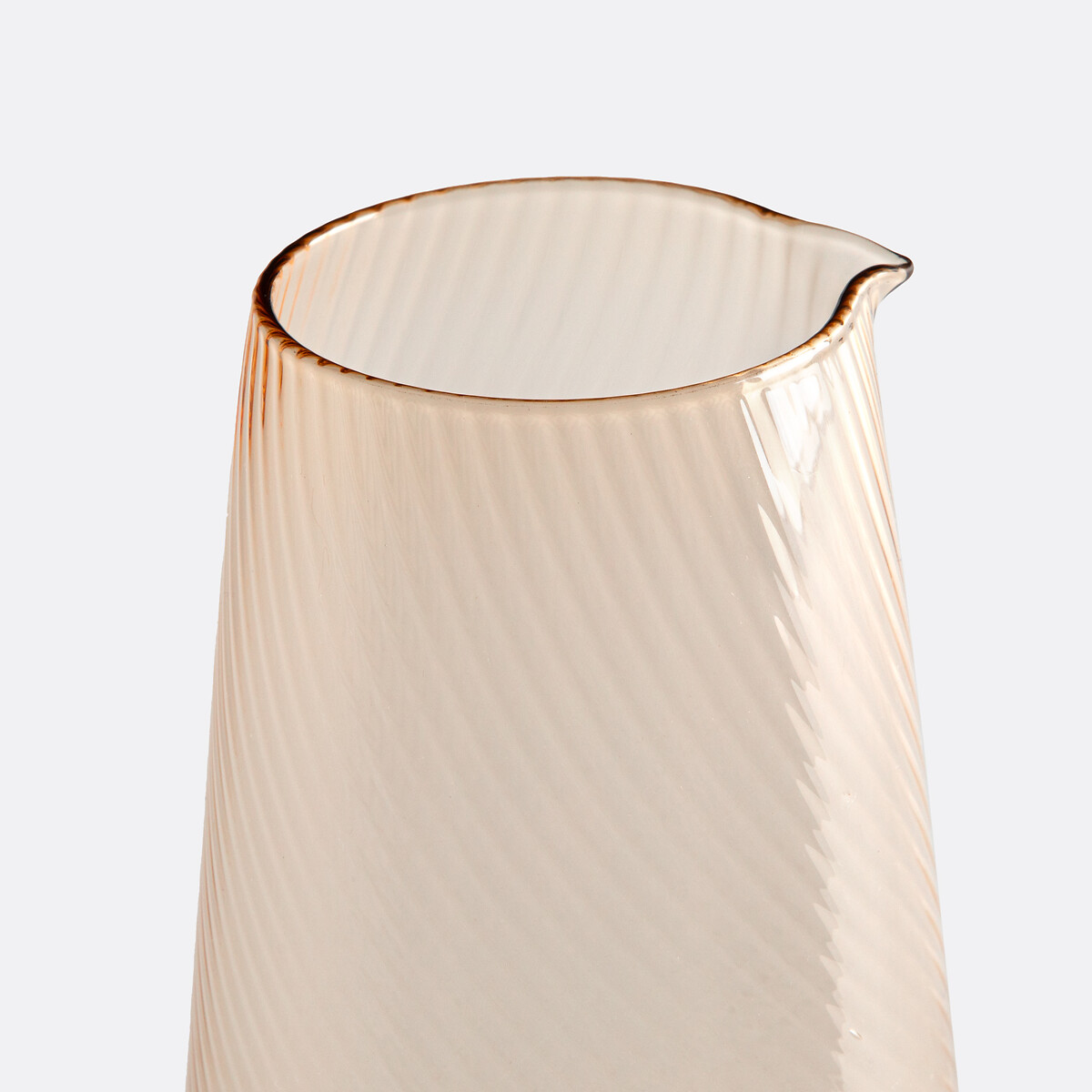 Gedraaide karaf in gekleurd glas Jill licht abrikoos, LA REDOUTE INTERIEURS