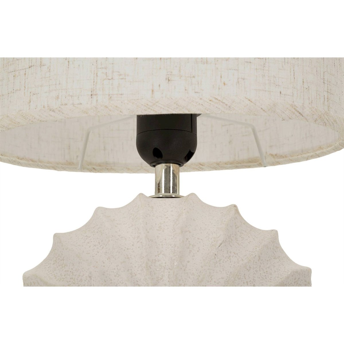 Lampe à poser base sculpturale en céramique MODERN sable, RECOLLECTION