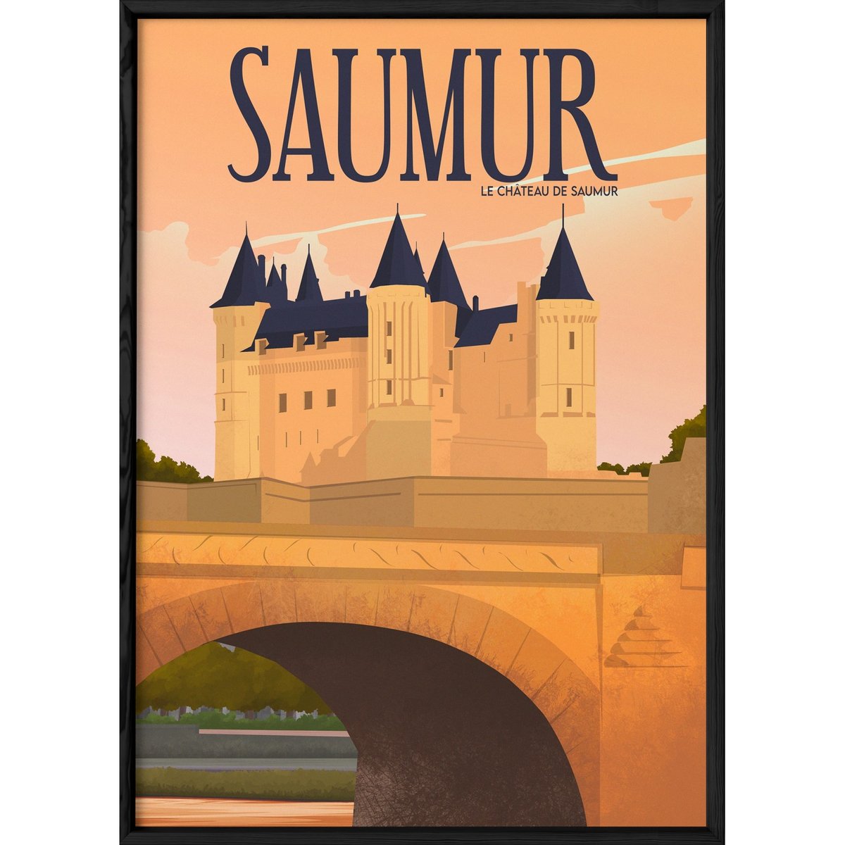 Affiche ville Saumur blanc, L'AFFICHERIE