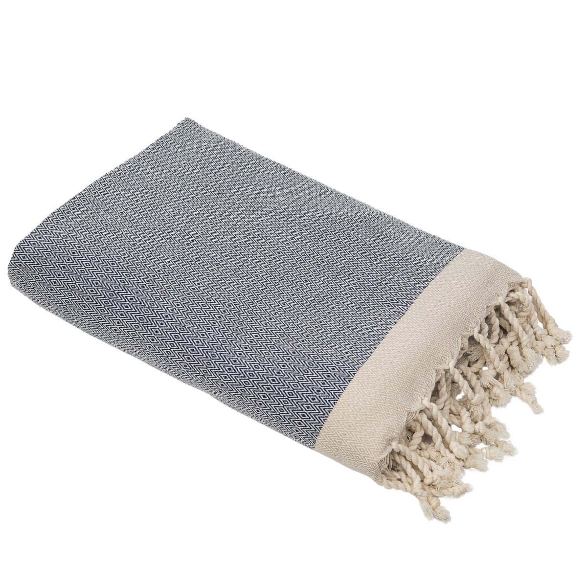 Plaid coton MONTANA bleu, FEBRONIE