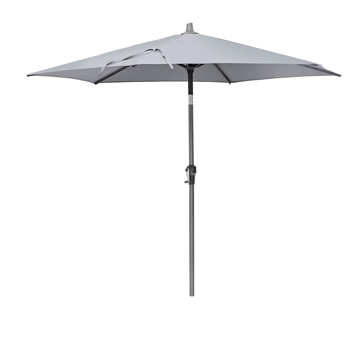 Seville Round Aluminium Garden Parasol 2.5m light grey, SO'HOME