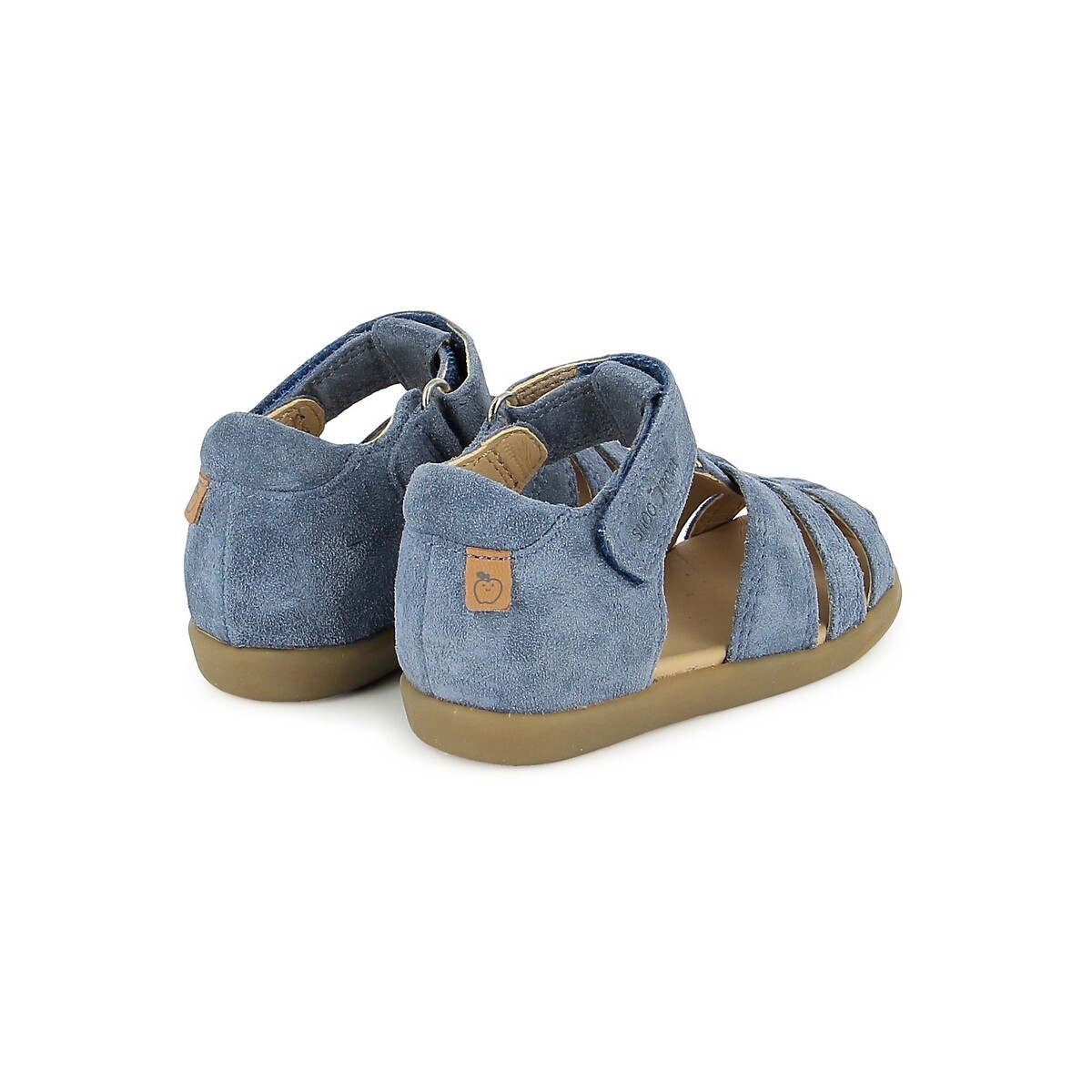 Sandali in pelle con chiusura in velcro PIKA TONTON blu, SHOO POM