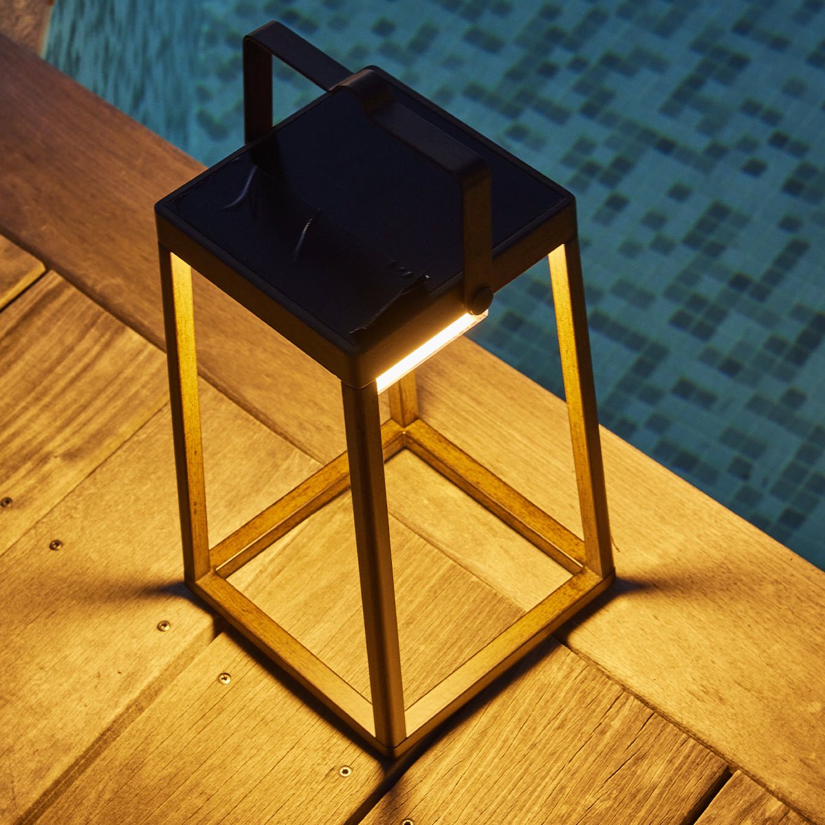 Lanterne solaire rechargeable VERONA marron, LUMISKY