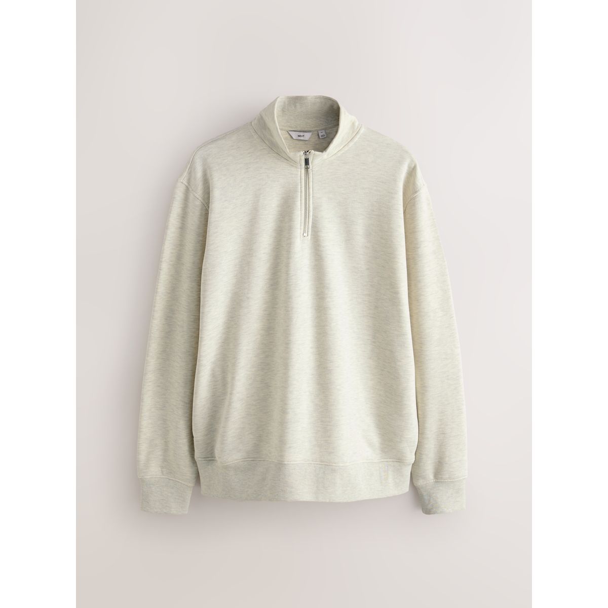 Sweat en jersey de coton majoritaire écru chiné, NEXT