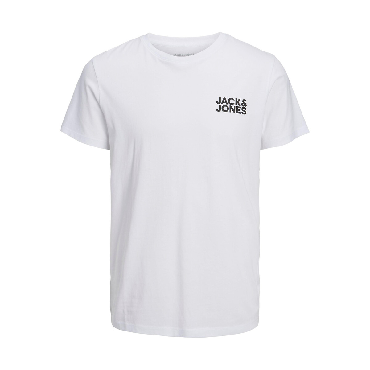 T-shirt Corp Small Logo blanc pur, JACK & JONES