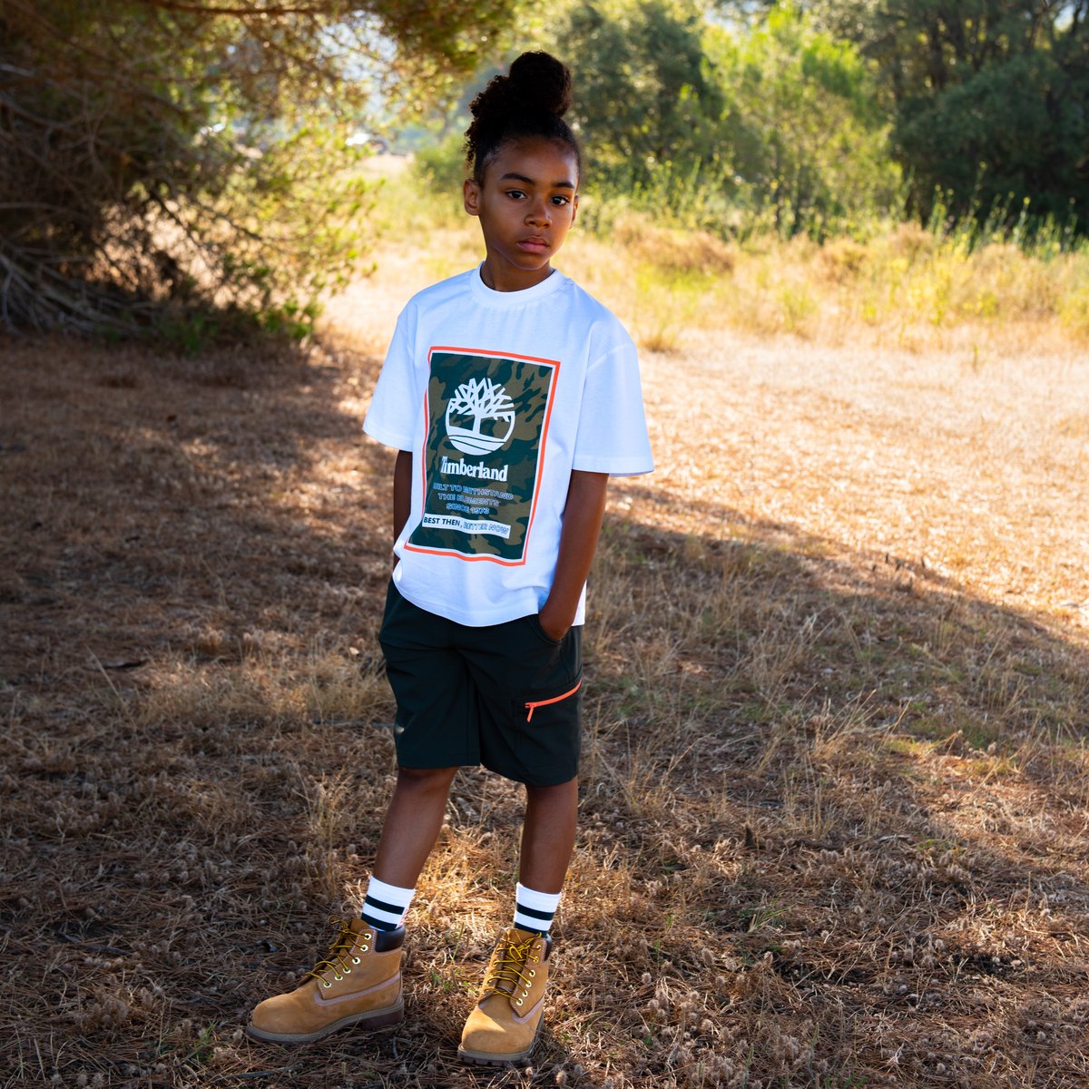 T-shirt ample avec imprimé blanc, TIMBERLAND