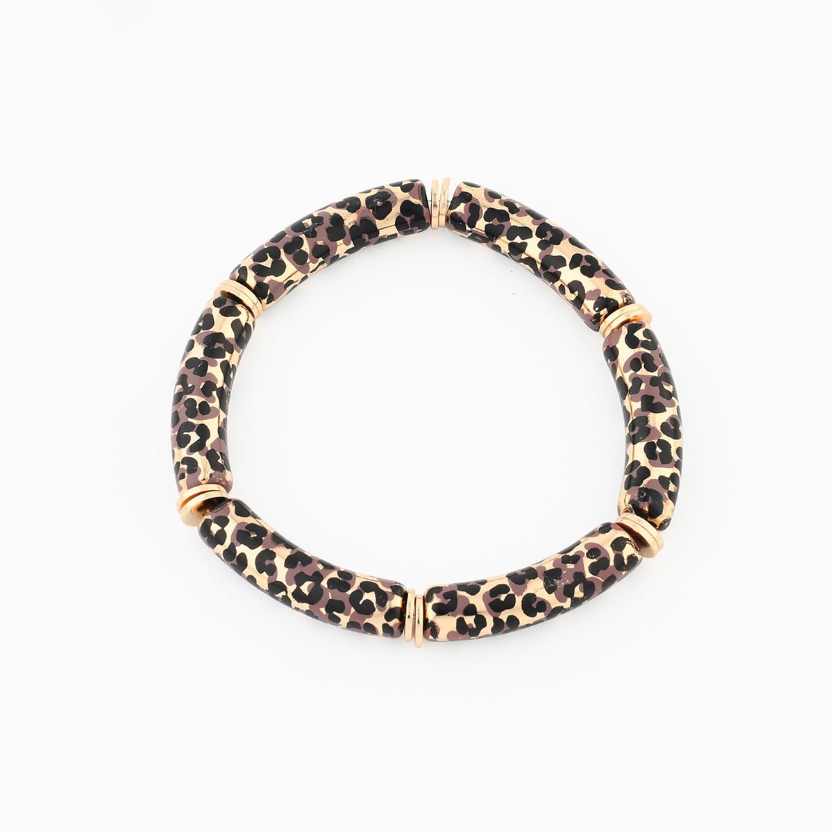 Bracelet tubes Balagane imprimé léopard marron, BALABOOSTE