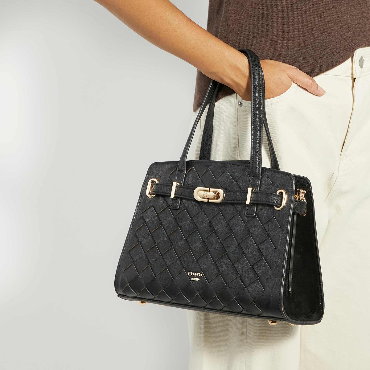 Grand sac fourre-tout - DINIDEFINE black-black leather, DUNE LONDON