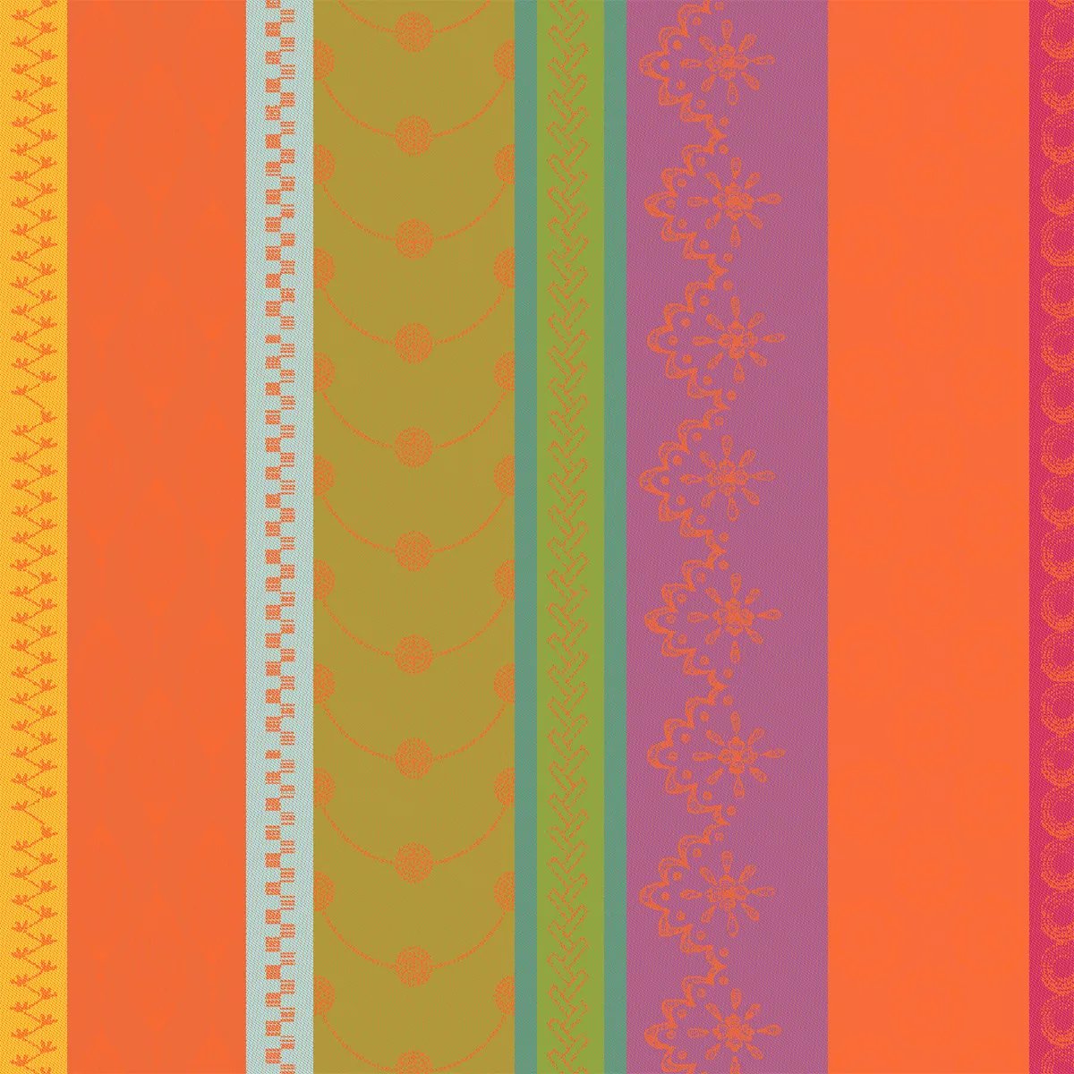 Serviette pur coton MILLE BRODERIES samba, GARNIER THIEBAUT
