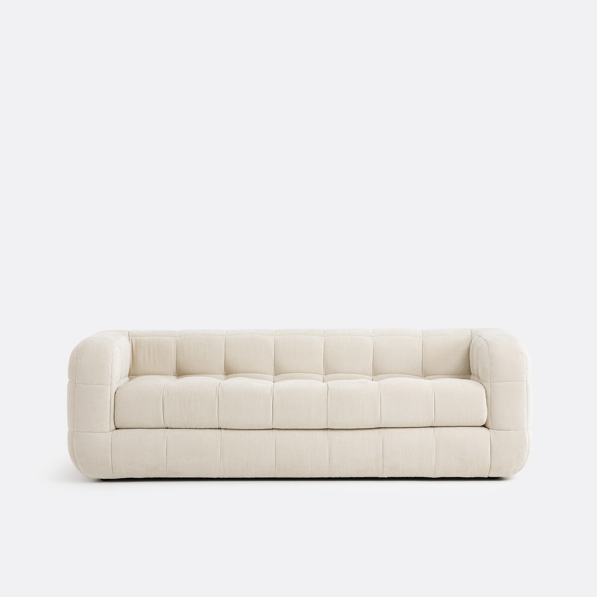 Pieta 3-Seater Velvet Sofa cream, LA REDOUTE INTERIEURS