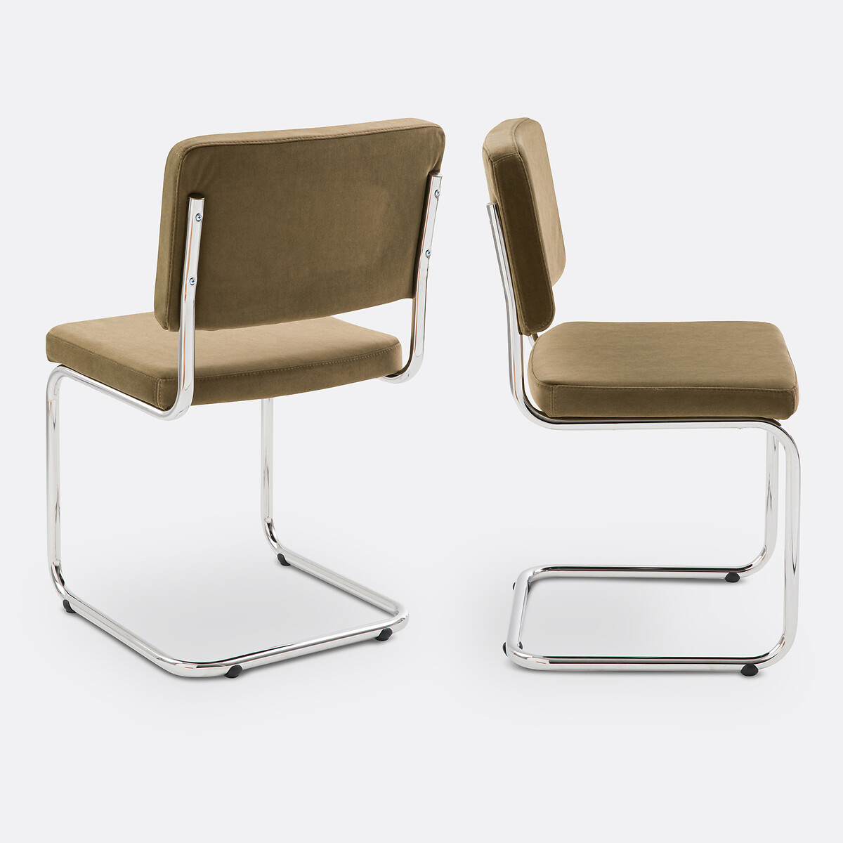 Lot de 2 chaises velours Sarva kaki, LA REDOUTE INTERIEURS