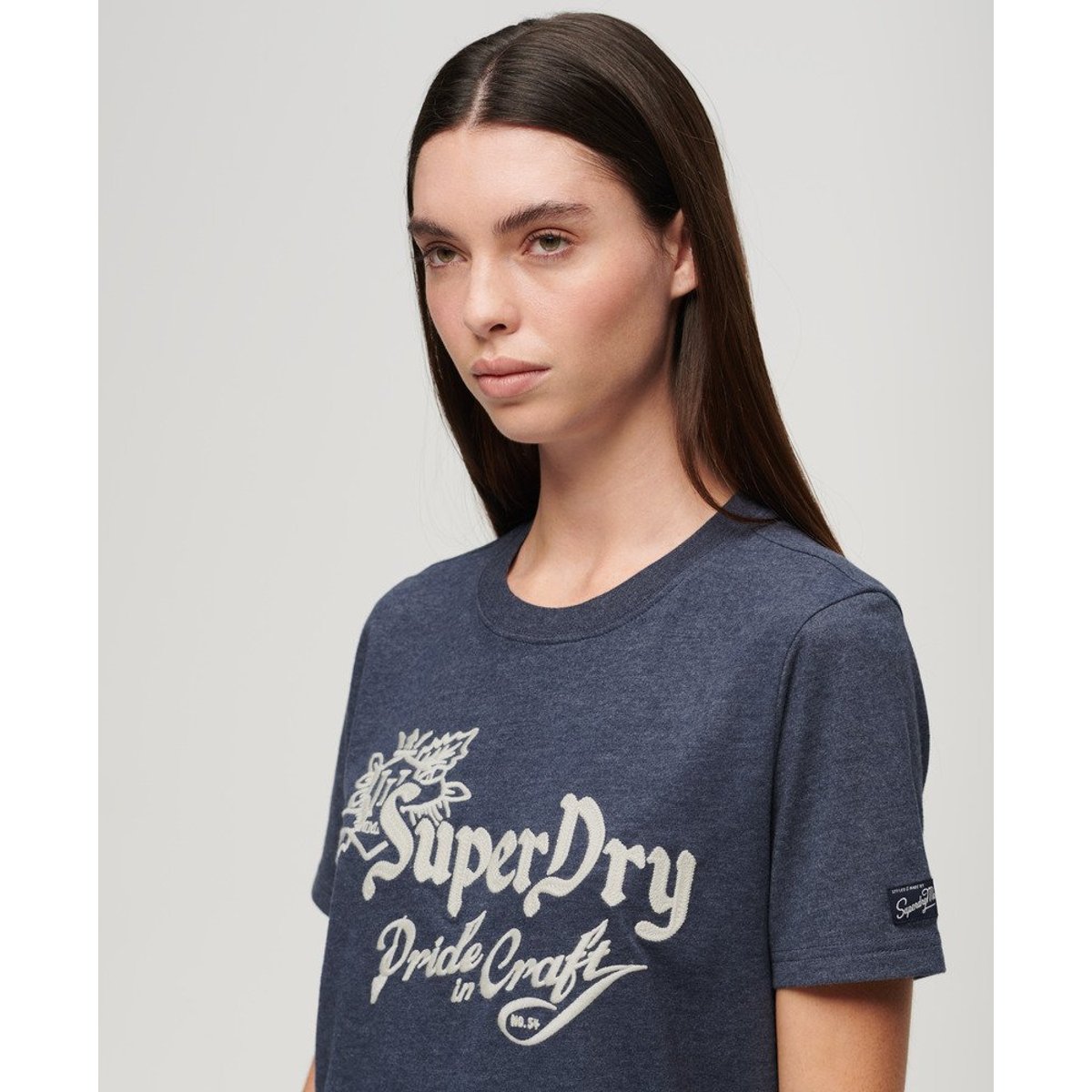 T-shirt Pride In Craft Vintage bleu marine chiné, SUPERDRY