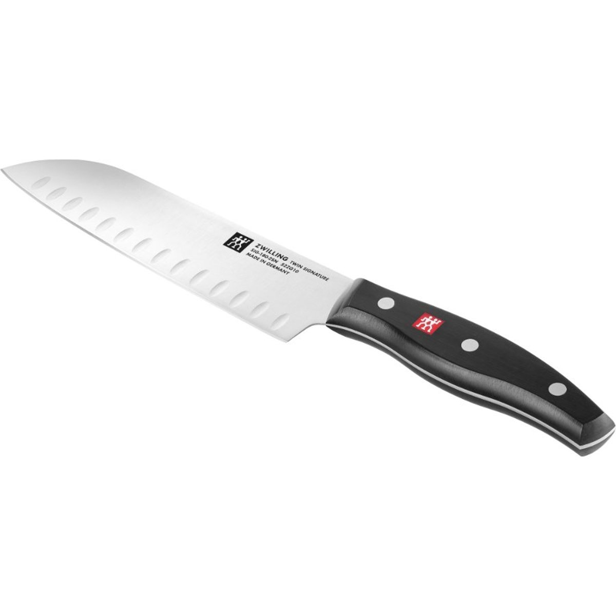ZWILLING Signature Santoku 18 cm, lame alvéolée, acier inoxydable no-color, ZWILLING