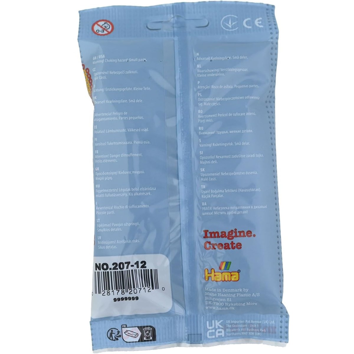 Sachet 1000 perles plastique Midi marron, HAMA
