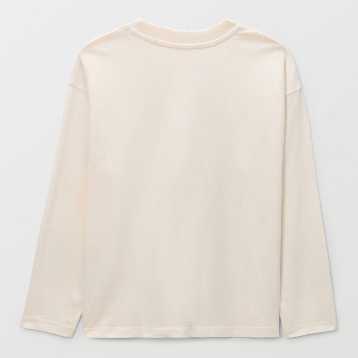 T-shirt manches longues imprimé en coton BIO GOTS naturel, MONOPRIX