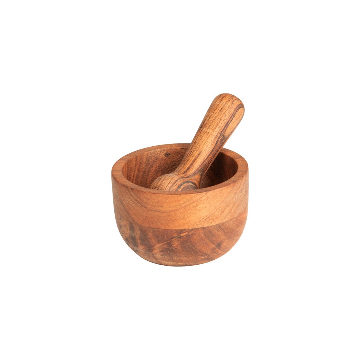 Mortier en bois d'acacia 12 cm marron, TABLE PASSION